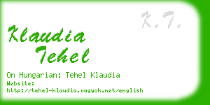 klaudia tehel business card